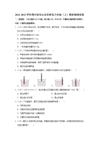 四川省乐山市井研县2021-2022学年八年级上学期期末物理试题