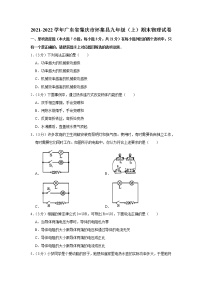 广东省肇庆市怀集县2021-2022学年九年级上学期期末物理试题