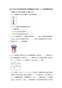 河南省周口市郸城县2021-2022学年九年级上学期期末物理试题