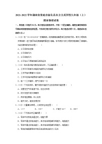 湖南省娄底市新化县东方文武学校2021-2022学年九年级上学期期末物理试题