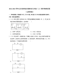 山东省青岛市莱西市2022-2023学年九年级上学期期中物理试题（五四学制）