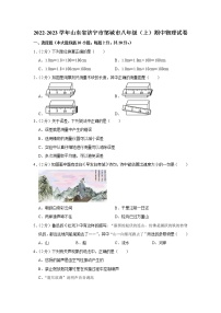 山东省济宁市邹城市2022-2023学年八年级上学期期中物理试题