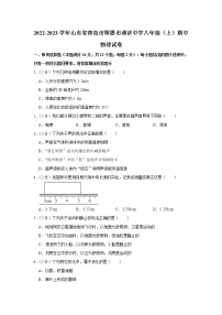 山东省青岛市即墨市通济中学2022-2023学年八年级上学期期中物理试题