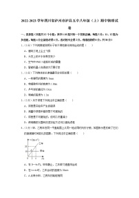 四川省泸州市泸县五中2022-2023学年八年级上学期期中物理试题