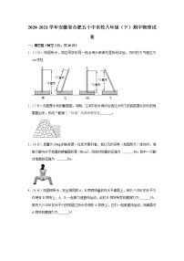 安徽省合肥五十中东校2020-2021学年八年级下学期期中物理试题