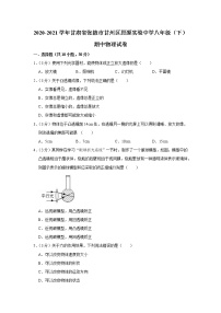 甘肃省张掖市甘州区思源实验中学2020-2021学年八年级下学期期中物理试题