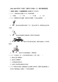 广东省广大附中2019-2020学年八年级下学期期中物理试题