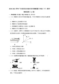 广东省茂名市高州市卓越联盟2020-2021学年八年级下学期期中物理试题（A卷）