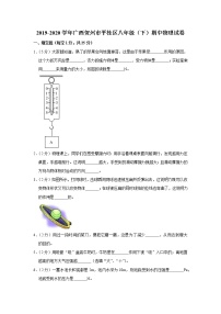 广西贺州市平桂区2019-2020学年八年级下学期期中物理试题