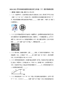 河南省洛阳市洛龙区2020-2021学年九年级下学期期中物理试题