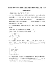 河南省平顶山市汝州市有道实验学校2022-2023学年九年级上学期期中物理试题