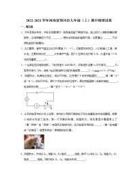 河南省郑州市2022-2023学年九年级上学期期中物理试题