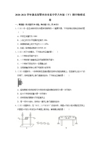 湖北省鄂州市市直中学2020-2021学年八年级下学期期中物理试题