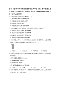 广东省深圳市罗湖区2019-2020学年八年级下学期期中物理试题