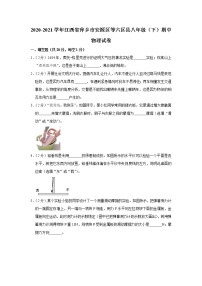 江西省萍乡市安源区等六区县2020-2021学年八年级下学期期中物理试题