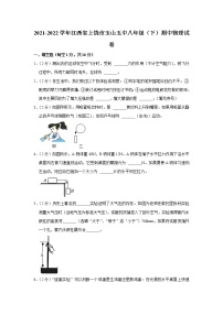 江西省上饶市玉山五中2021-2022学年八年级下学期期中物理试题