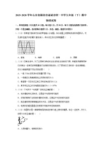 山东省潍坊市诸城市树一中学2019-2020学年九年级下学期期中物理试题