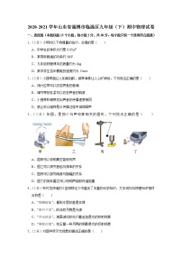 山东省淄博市临淄区2020-2021学年九年级下学期期中物理试题