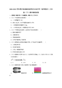 四川省成都市成华区石室中学（培华校区）2020-2021学年八年级下学期期中物理试题