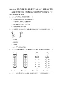 四川省乐山实验中学2019-2020学年八年级下学期期中物理试题