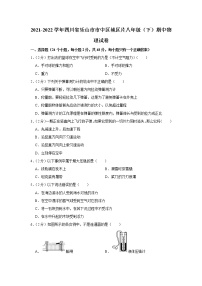 四川省乐山市市中区城区片2021-2022学年八年级下学期期中物理试题