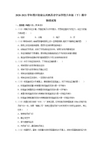 四川省凉山州西昌市宁远学校2020-2021学年八年级下学期期中物理试题