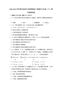 四川省遂宁市绿然教育三校联考2020-2021学年八年级下学期期中物理试题