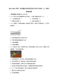 广东省肇庆市封开县封川中学2022-2023学年八年级上学期期中物理试题