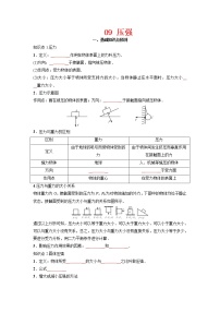 预测09 压强-备战2022年中考物理考点精讲与精练（人教版）