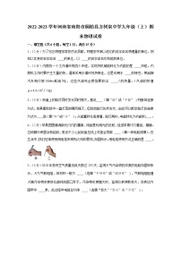 河南省南阳市桐柏县方树泉中学2022-2023学年九年级上学期期末物理试卷(含答案)