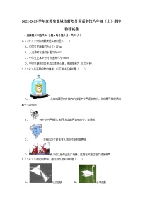 江苏省盐城市射阳外国语学校2022-2023学年八年级上学期期中物理试题