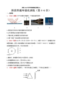 初中物理中考复习 冲刺2020年中考物理强化训练6A：阶段性循环强化训练及答案（第4-6章）