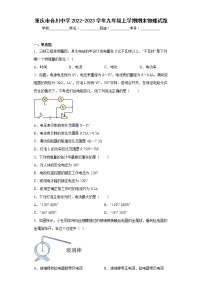 重庆市合川中学2022-2023学年九年级上学期期末物理试题