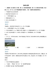 初中物理中考复习 精品解析：2022年四川省乐山市中考物理试题（解析版）