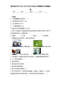 重庆南开中学2022-2023学年八年级上学期期末考试物理试题