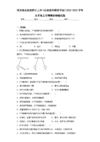 河北省石家庄四十三中(石家庄外国语学校)2022-2023学年九年级上学期期末物理试题