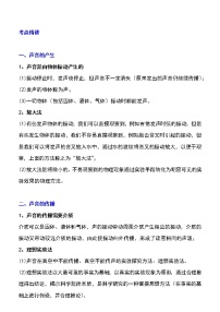 备战2023新中考二轮物理专题导练 专题01 声音产生与传播条件的探究及应用