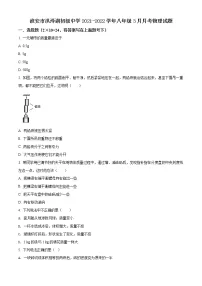 淮安市洪泽湖初级中学2021-2022学年八年级3月月考物理试题（含解析）