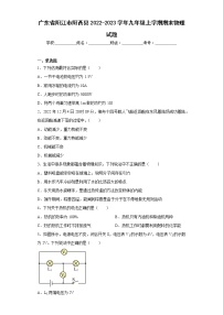 广东省阳江市阳西县2022-2023学年九年级上学期期末物理试题(含答案)