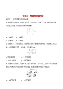 专项三 电路故障的判断 同步练习 2022-2023 人教版 九年级物理