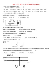 2023年中考物理二轮复习：生活用电课堂专题训练