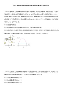 2023年中考物理高频考点专题强化-电磁学综合计算