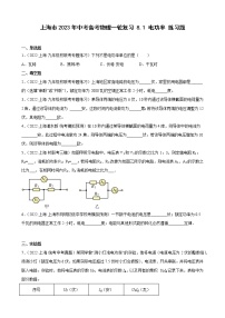 2023年上海市中考物理一轮复习----- 8.1 电功率 练习题