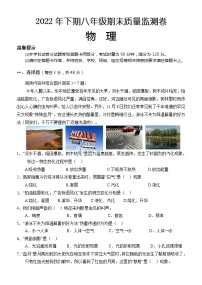 湖南省怀化市洪江市2022-2023学年八年级上学期期末物理试题(含答案)