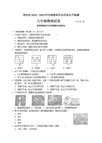 江苏省常州市2022-2023学年八年级上学期期末考试物理试卷(含答案)