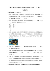 河南省驻马店市泌阳县2022-2023学年八年级上学期期末物理试卷（含答案）