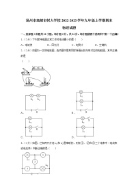 扬州市高邮市树人学校2022-2023学年九年级上学期期末物理试题（含答案）