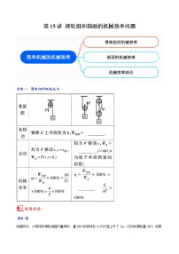 第15讲 滑轮组和斜面的机械效率问题-中考物理重点核心知识点专题讲练(全国通用)