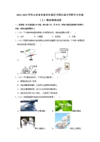 山东省东营市东营区中国石油大学附中2022-2023学年九年级上学期期末物理试卷(含答案)