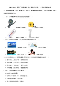 广东省梅州市大埔县2022-2023学年八年级上学期期末物理试卷(含答案)